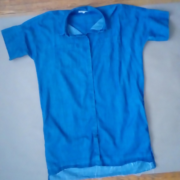 MADEWELL Raw Edge Denim Shirtdress L - Picture 7 of 14